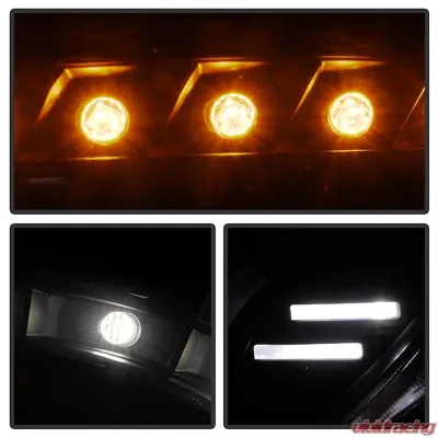 Spyder Auto Black DRL LED Projector Headlights for Scion FRS 2013-2014 - PRO-YD-SFRS12-BK