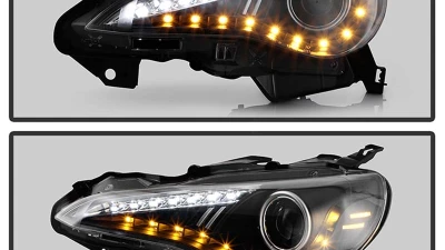 Spyder Auto Black DRL LED Projector Headlights for Subaru BRZ 2013-2014                                     - PRO-YD-SUBRZ12-BK - Image 7
