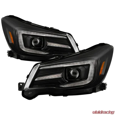 Spyder Auto Signature Projector Headlights Black Xenon/HID Model Subaru Forester 2014-2016 - PRO-YD-SUFO14HIDSI-BK