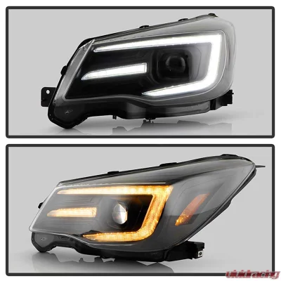 Spyder Auto Signature Projector Headlights Black Xenon/HID Model Subaru Forester 2014-2016 - PRO-YD-SUFO14HIDSI-BK