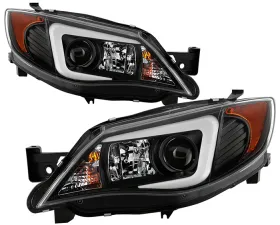 Spyder Auto Projector Headlights Light Bar DRL Black for Subaru Impreza WRX 2008-2022