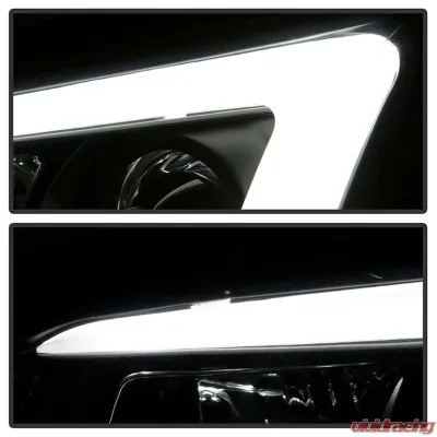 Spyder Auto Projector Headlights Light Bar DRL Black for Subaru Impreza WRX 2008-2022 - PRO-YD-SWRX08-LBDRL-BK
