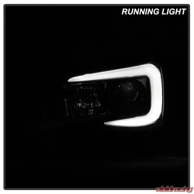 Spyder Auto Projector Headlights Light Bar DRL Black for Subaru Impreza WRX 2008-2022 - PRO-YD-SWRX08-LBDRL-BK