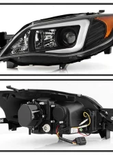 Spyder Auto Projector Headlights Light Bar DRL Black for Subaru Impreza WRX 2008-2022                                     - PRO-YD-SWRX08-LBDRL-BK - Image 2