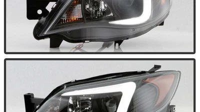 Spyder Auto Projector Headlights Light Bar DRL Black for Subaru Impreza WRX 2008-2022                                     - PRO-YD-SWRX08-LBDRL-BK - Image 8