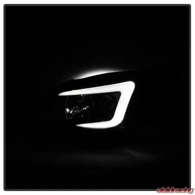 Spyder Auto Projector Headlights Light Bar DRL Black for Subaru Impreza WRX 2008-2022 - PRO-YD-SWRX08-LBDRL-BK