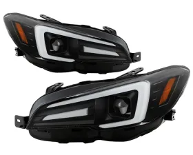 Spyder Auto Apex Black Halogen Headlights for Subaru Impreza WRX 2015-2021