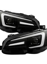 Spyder Auto Black Apex Headlights for Subaru Impreza WRX LED 2015-2020                                     - PRO-YD-SWRX15LEDAP-SBSEQ-BK - Image 11
