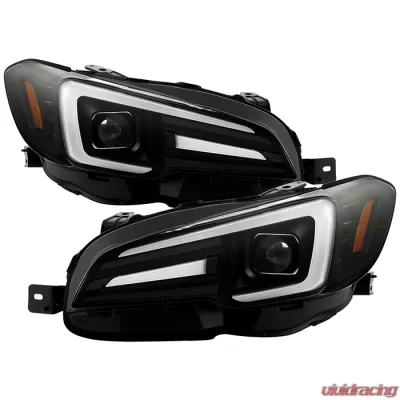 Spyder Auto Black Apex Headlights for Subaru Impreza WRX LED 2015-2020 - PRO-YD-SWRX15LEDAP-SBSEQ-BK