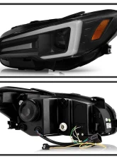 Spyder Auto Black Apex Headlights for Subaru Impreza WRX LED 2015-2020                                     - PRO-YD-SWRX15LEDAP-SBSEQ-BK - Image 2