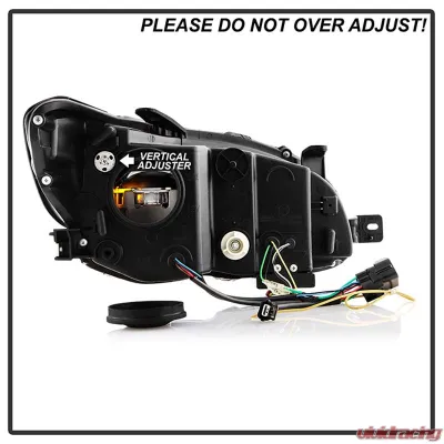 Spyder Auto Black Apex Headlights for Subaru Impreza WRX LED 2015-2020 - PRO-YD-SWRX15LEDAP-SBSEQ-BK