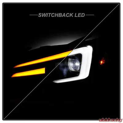 Spyder Auto Black Apex Headlights for Subaru Impreza WRX LED 2015-2020 - PRO-YD-SWRX15LEDAP-SBSEQ-BK