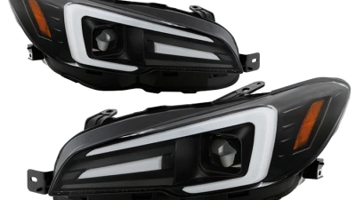 Spyder Auto Signature Black Halogen Projector Headlights for Subaru Impreza WRX 2015-2021                                     - PRO-YD-SWRX15SI-SBSEQ-BK - Image 10
