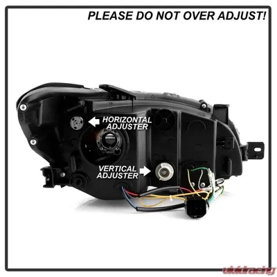 Spyder Auto Signature Black Halogen Projector Headlights for Subaru Impreza WRX 2015-2021 - PRO-YD-SWRX15SI-SBSEQ-BK