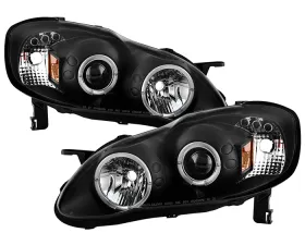 Spyder Auto Halo Black Projector Headlights for Toyota Corolla 2003-2008