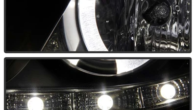 Spyder Auto Black DRL LED Halo Projector Headlights for Toyota Corolla 2009-2010                                     - PRO-YD-TC09-DRL-BK - Image 10