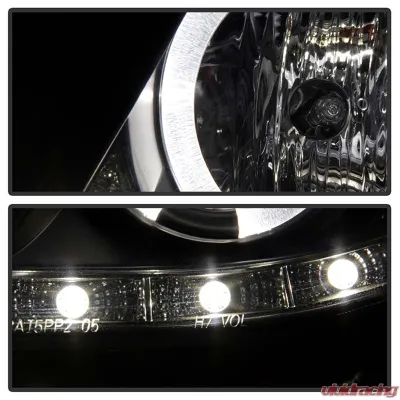 Spyder Auto Black DRL LED Halo Projector Headlights for Toyota Corolla 2009-2010 - PRO-YD-TC09-DRL-BK