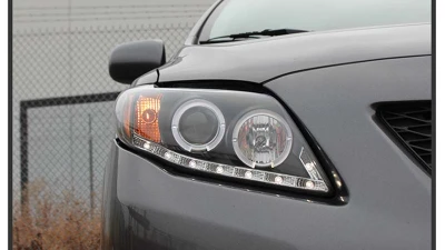 Spyder Auto Black DRL LED Halo Projector Headlights for Toyota Corolla 2009-2010                                     - PRO-YD-TC09-DRL-BK - Image 12