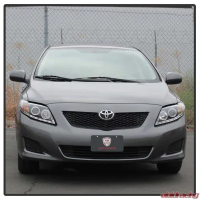 Spyder Auto Black DRL LED Halo Projector Headlights for Toyota Corolla 2009-2010 - PRO-YD-TC09-DRL-BK
