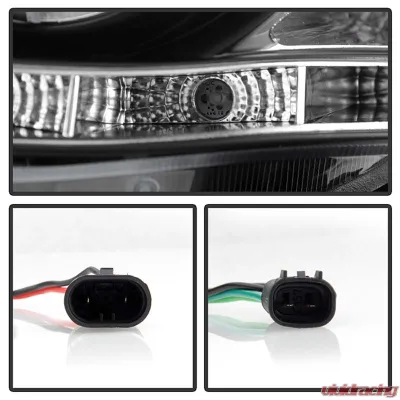 Spyder Auto Black DRL LED Halo Projector Headlights for Toyota Corolla 2009-2010 - PRO-YD-TC09-DRL-BK