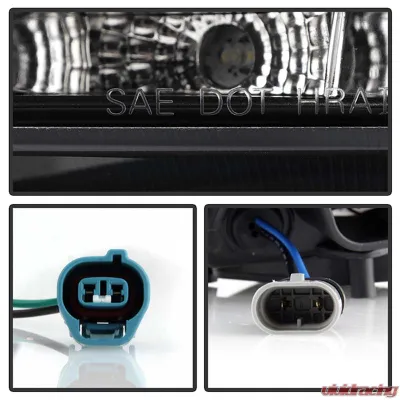 Spyder Auto Black DRL LED Halo Projector Headlights for Toyota Corolla 2009-2010 - PRO-YD-TC09-DRL-BK