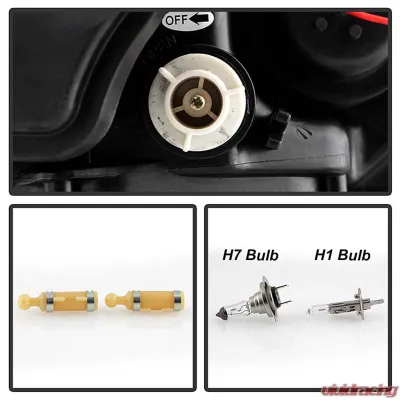 Spyder Auto Black DRL LED Halo Projector Headlights for Toyota Corolla 2009-2010 - PRO-YD-TC09-DRL-BK