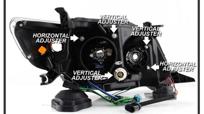 Spyder Auto Black DRL LED Halo Projector Headlights for Toyota Corolla 2009-2010                                     - PRO-YD-TC09-DRL-BK - Image 7