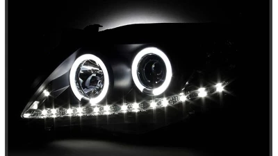 Spyder Auto Black DRL LED Halo Projector Headlights for Toyota Corolla 2009-2010                                     - PRO-YD-TC09-DRL-BK - Image 8
