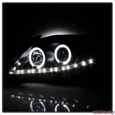 Spyder Auto Black DRL LED Halo Projector Headlights for Toyota Corolla 2009-2010 - PRO-YD-TC09-DRL-BK