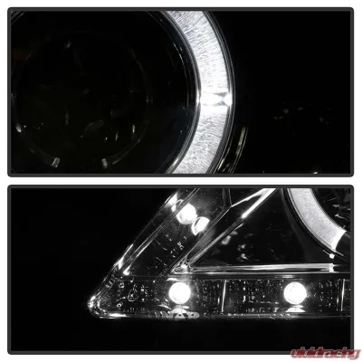 Spyder Auto Smoke DRL LED Halo Projector Headlights for Toyota Corolla 2009-2010 - PRO-YD-TC09-DRL-SM
