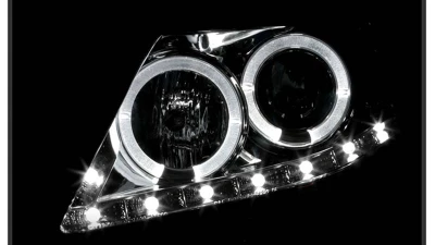 Spyder Auto Smoke DRL LED Halo Projector Headlights for Toyota Corolla 2009-2010                                     - PRO-YD-TC09-DRL-SM - Image 11