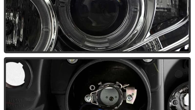 Spyder Auto Smoke DRL LED Halo Projector Headlights for Toyota Corolla 2009-2010                                     - PRO-YD-TC09-DRL-SM - Image 3