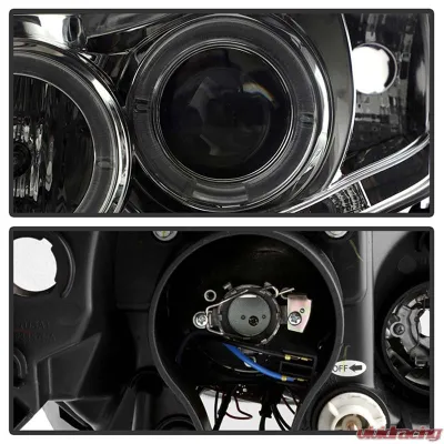 Spyder Auto Smoke DRL LED Halo Projector Headlights for Toyota Corolla 2009-2010 - PRO-YD-TC09-DRL-SM