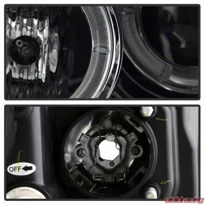 Spyder Auto Smoke DRL LED Halo Projector Headlights for Toyota Corolla 2009-2010 - PRO-YD-TC09-DRL-SM