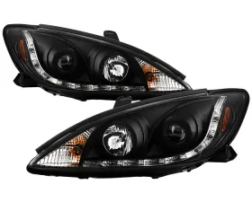 Spyder Auto Black DRL Projector Headlights for Toyota Camry 2002-2006, High/Low H1 Lights