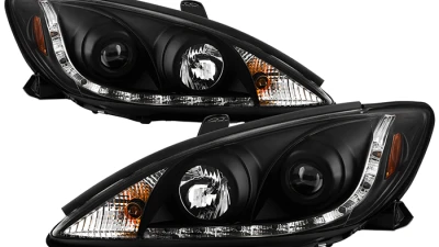 Spyder Auto Black DRL Projector Headlights for Toyota Camry 2002-2006, High/Low H1 Lights                                     - PRO-YD-TCAM02-DRL-BK - Image 15