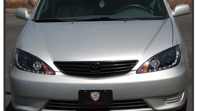 Spyder Auto Black DRL Projector Headlights for Toyota Camry 2002-2006, High/Low H1 Lights                                     - PRO-YD-TCAM02-DRL-BK - Image 14