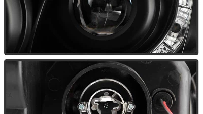 Spyder Auto Black DRL Projector Headlights for Toyota Camry 2002-2006, High/Low H1 Lights                                     - PRO-YD-TCAM02-DRL-BK - Image 3