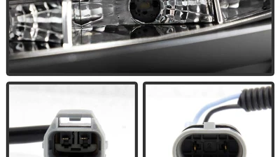 Spyder Auto Black DRL Projector Headlights for Toyota Camry 2002-2006, High/Low H1 Lights                                     - PRO-YD-TCAM02-DRL-BK - Image 4