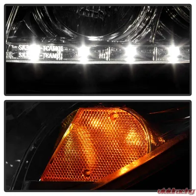 Spyder Auto Chrome DRL Projector Headlights for Toyota Camry 2002-2006 with High/Low H1 Lights - PRO-YD-TCAM02-DRL-C