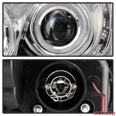 Spyder Auto Chrome DRL Projector Headlights for Toyota Camry 2002-2006 with High/Low H1 Lights - PRO-YD-TCAM02-DRL-C