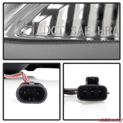 Spyder Auto Chrome DRL Projector Headlights for Toyota Camry 2002-2006 with High/Low H1 Lights - PRO-YD-TCAM02-DRL-C