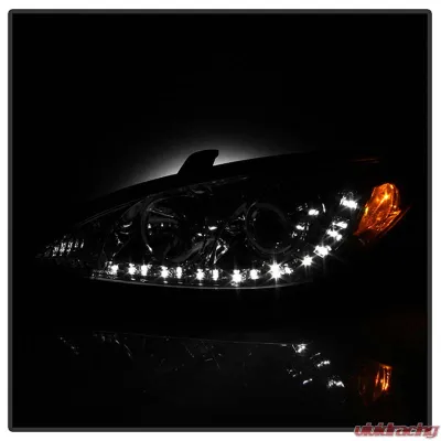 Spyder Auto Chrome DRL Projector Headlights for Toyota Camry 2002-2006 with High/Low H1 Lights - PRO-YD-TCAM02-DRL-C