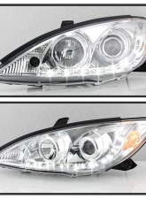 Spyder Auto Chrome DRL Projector Headlights for Toyota Camry 2002-2006 with High/Low H1 Lights                                     - PRO-YD-TCAM02-DRL-C - Image 9