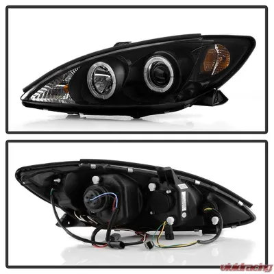 Spyder Auto Halo Black Projector Headlights for Toyota Camry 2002-2006 - PRO-YD-TCAM02-HL-BK
