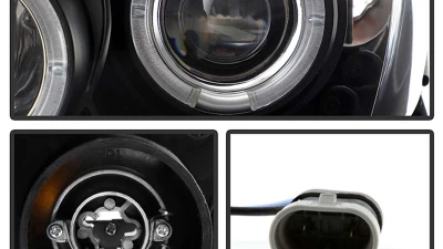 Spyder Auto Halo Black Projector Headlights for Toyota Camry 2002-2006                                     - PRO-YD-TCAM02-HL-BK - Image 3