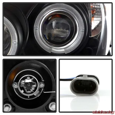 Spyder Auto Halo Black Projector Headlights for Toyota Camry 2002-2006 - PRO-YD-TCAM02-HL-BK