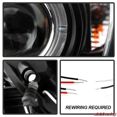 Spyder Auto Halo Black Projector Headlights for Toyota Camry 2002-2006 - PRO-YD-TCAM02-HL-BK
