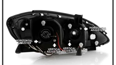 Spyder Auto Halo Black Projector Headlights for Toyota Camry 2002-2006                                     - PRO-YD-TCAM02-HL-BK - Image 7