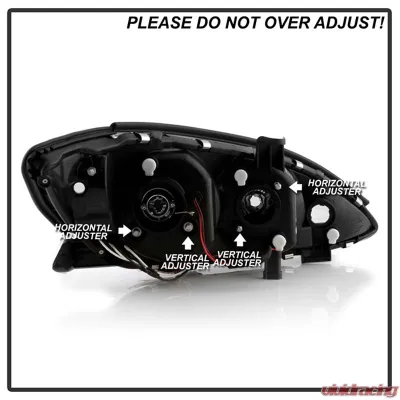Spyder Auto Halo Black Projector Headlights for Toyota Camry 2002-2006 - PRO-YD-TCAM02-HL-BK